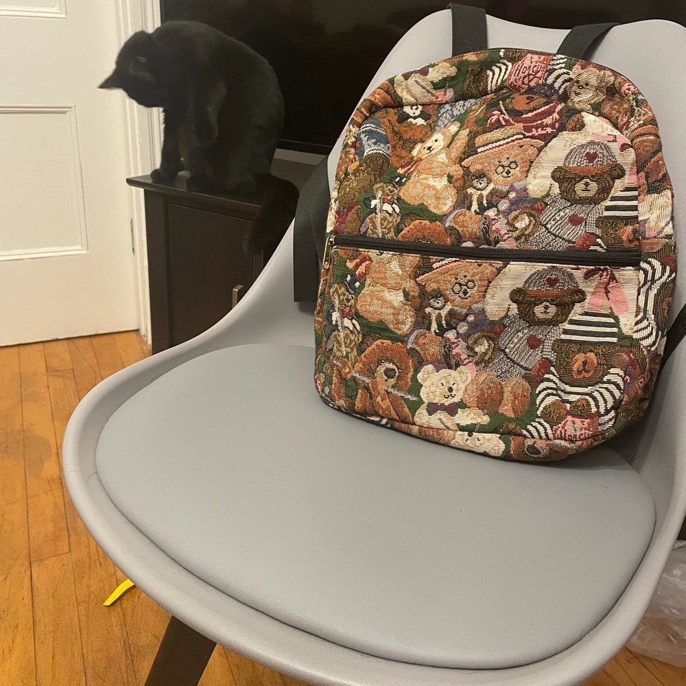 Vintage teddy bear backpack